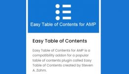 AMPforWP Easy Table of Contents for AMP WordPress Plugin