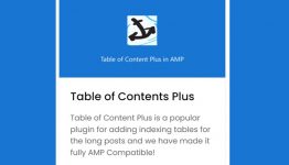 AMPforWP - Table Of Content Plus For AMP WordPress Plugin