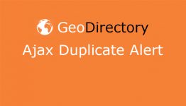 AyeCode - GeoDirectory Ajax Duplicate Alert WordPress Plugin