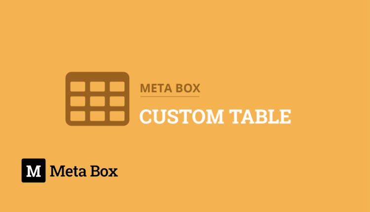 Meta Box MB Custom Table Addon WordPress Plugin