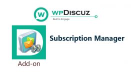 wpDiscuz - Subscription Manager Addon WordPress Plugin