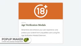 Popup Maker Age Verification Modals Extension WordPress Plugin