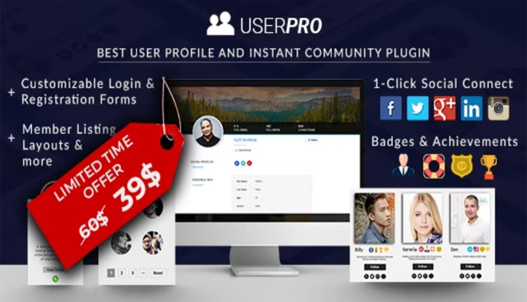 UserPro WordPress Community and User Profile Plugin