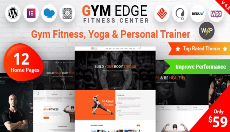 Gym Edge Fitness Premium WordPress Theme