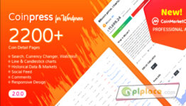 Coinpress Cryptocurrency Pages Premium WordPress Plugin